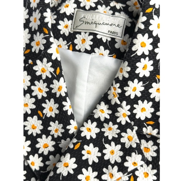 Vintage 2000’s ‘Sinequanone Paris’ Black and White Daisy Floral Vest - S/M - Picture 2 of 8